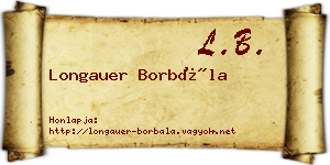 Longauer Borbála névjegykártya